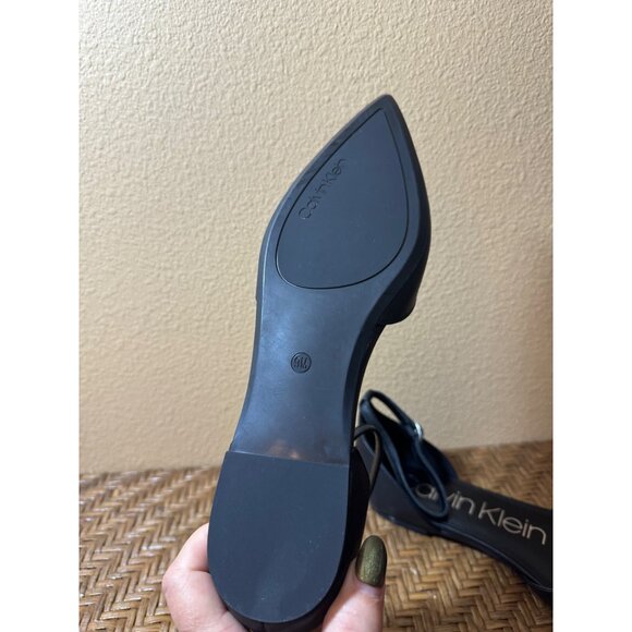 Calvin Klein Odel 12 Womens Pointed Toe Black Flats 9M NEW - Picture 5 of 11